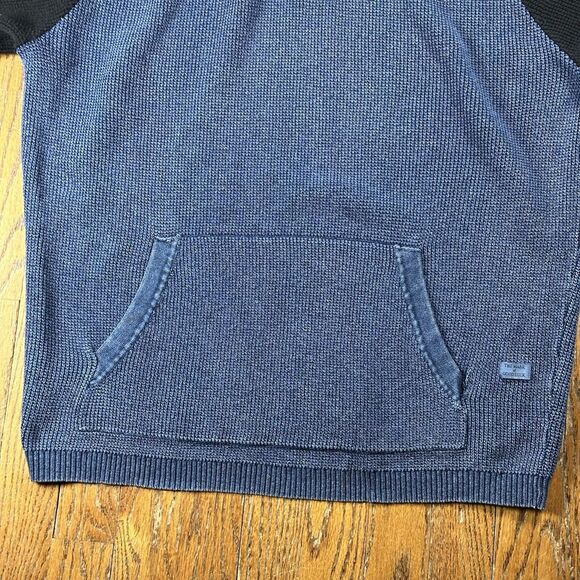 Lucky Brand Sweater Men’s Large Hooded Preppy Blue‎ Pocket Logo - Picture 3 of 11